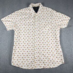 MBX Premium Goods Shirt Mens XL Chili Peppers‎ Spicy White Button Up